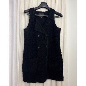 Sanctuary black sleeveless knit sweater vest dress wool blend goth winter Size M
